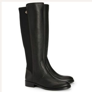 Tory Burch Selden Pebbled Leather Riding Boot